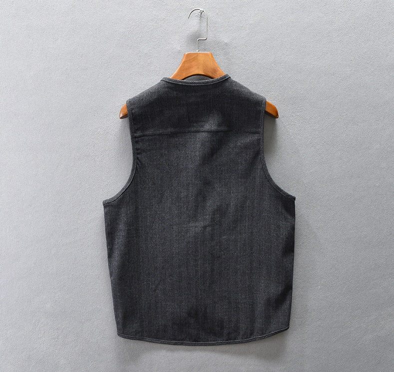 Autumn And Winter New Men's Japanese Casual Vest Cardigan Jacket