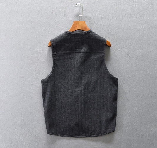 Autumn And Winter New Men's Japanese Casual Vest Cardigan Jacket