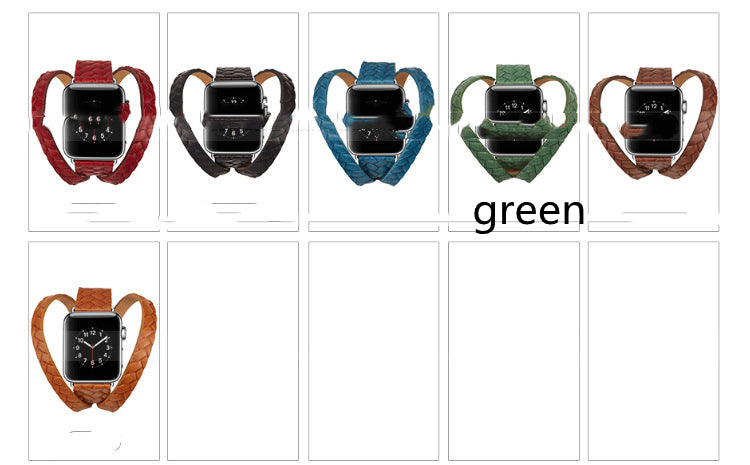 Watch Leather Leaf Pattern Breathable Personality Temperament