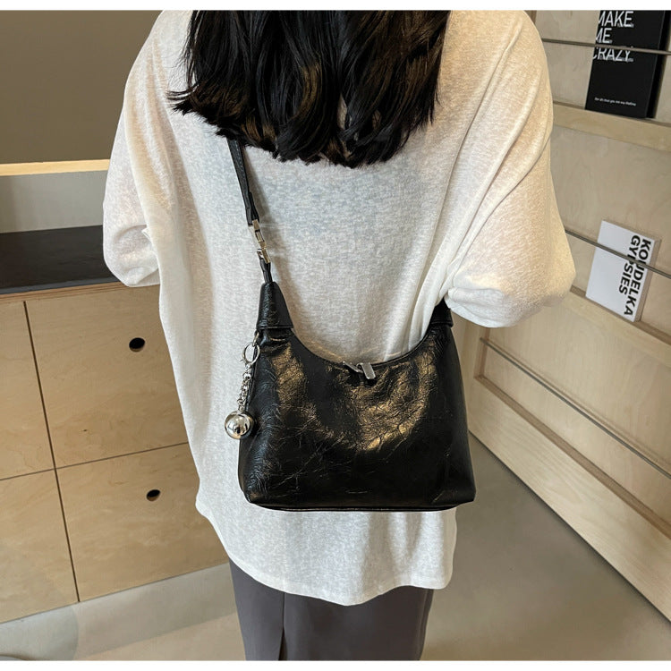 High-grade Light Luxury Glossy Dumpling Bag Casual