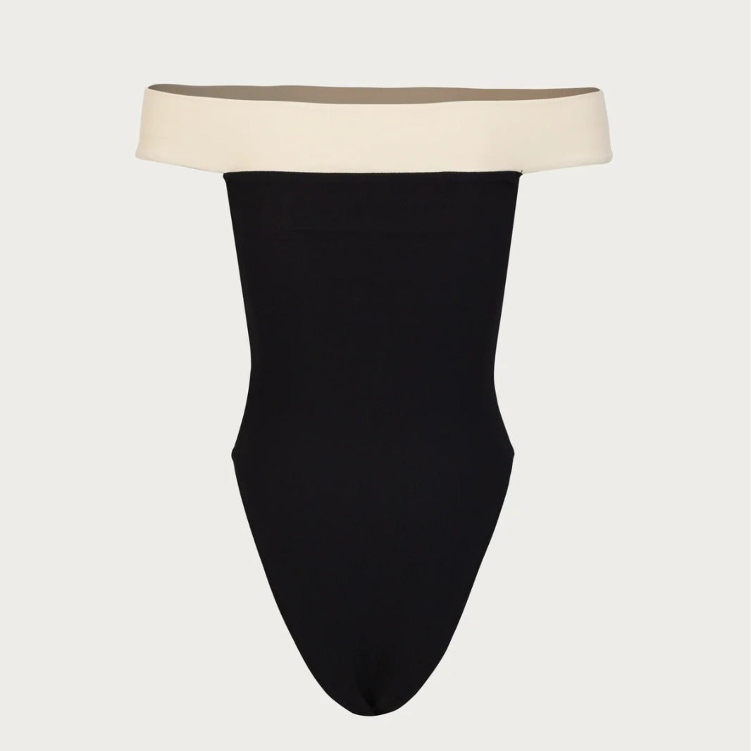 High Waist Tight Off-the-shoulder One-piece Swimsuit
