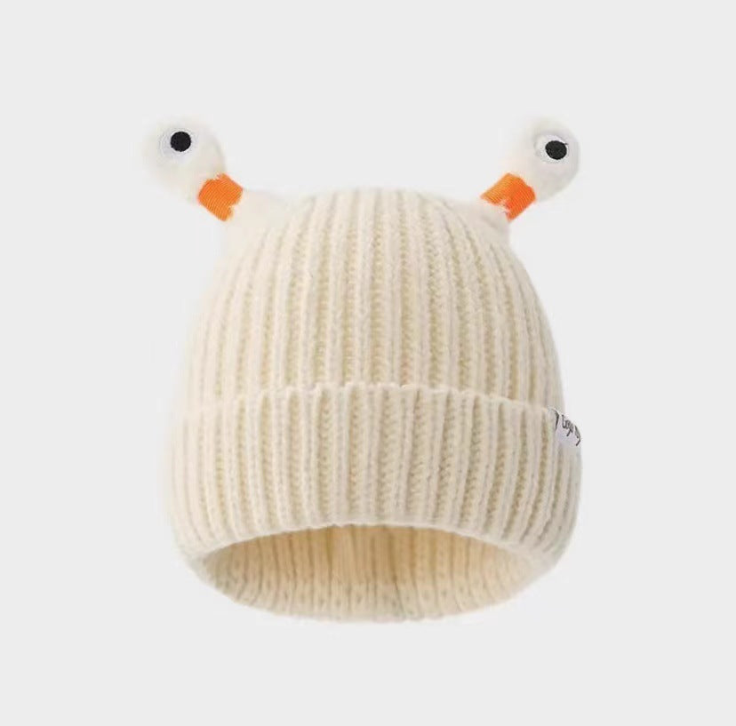 Cute Luminous Autumn And Winter Warm Ear Protection Wool Korean Cartoon Fashion All-matching Knitted Hat