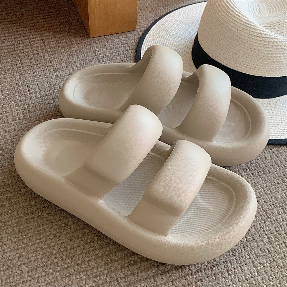 Women's Fashion Simple Double Strap Slippers