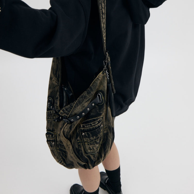 Denim Tassel 'wacky Washed Punk Bag