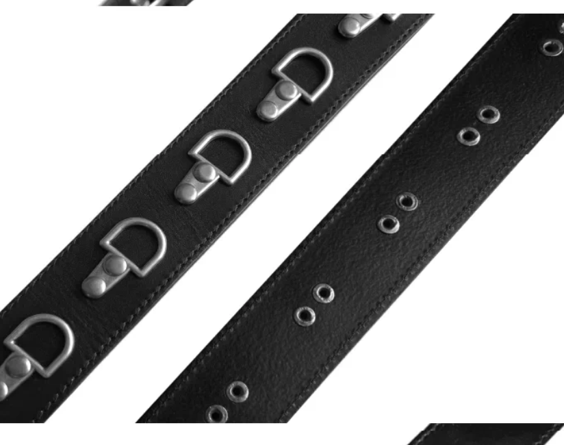 Adjustable Saddle-buckle Leather Belt With Hook-and-loop Fastener