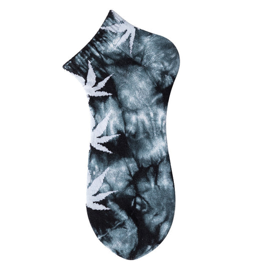 Tie-dye Shallow Cotton Boat Socks