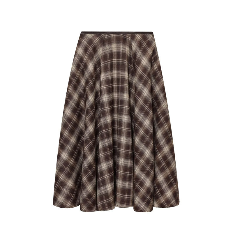 Women's Loose Plaid Midi Dress