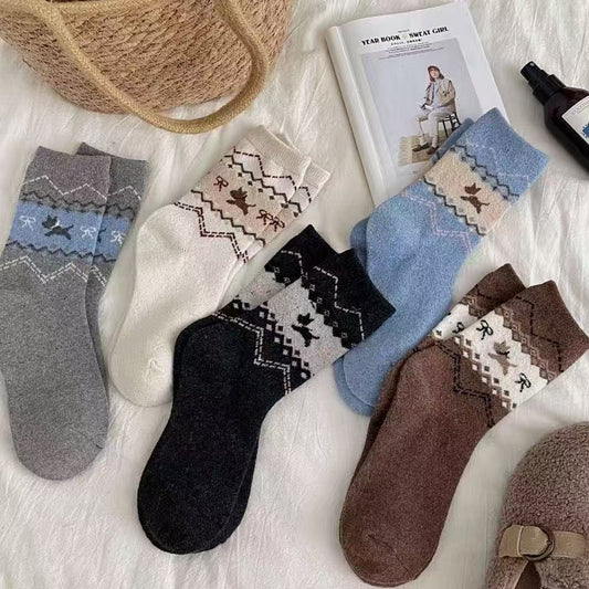 New Retro Puppy Socks For Women