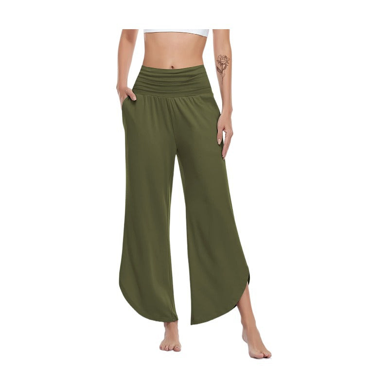 Women's High Waist Loose And Irregular Wide Leg Pants