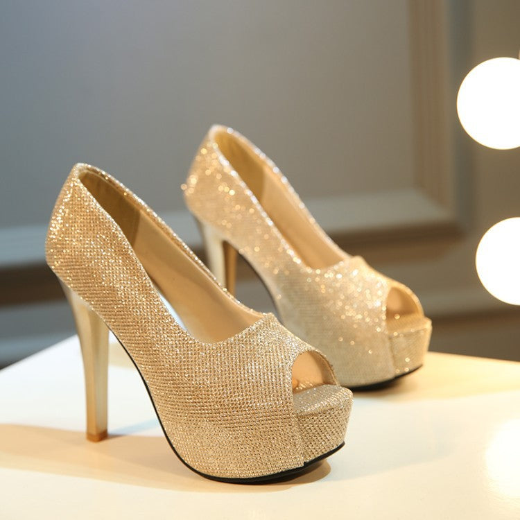 Women's Fish Mouth High Heel Sandals