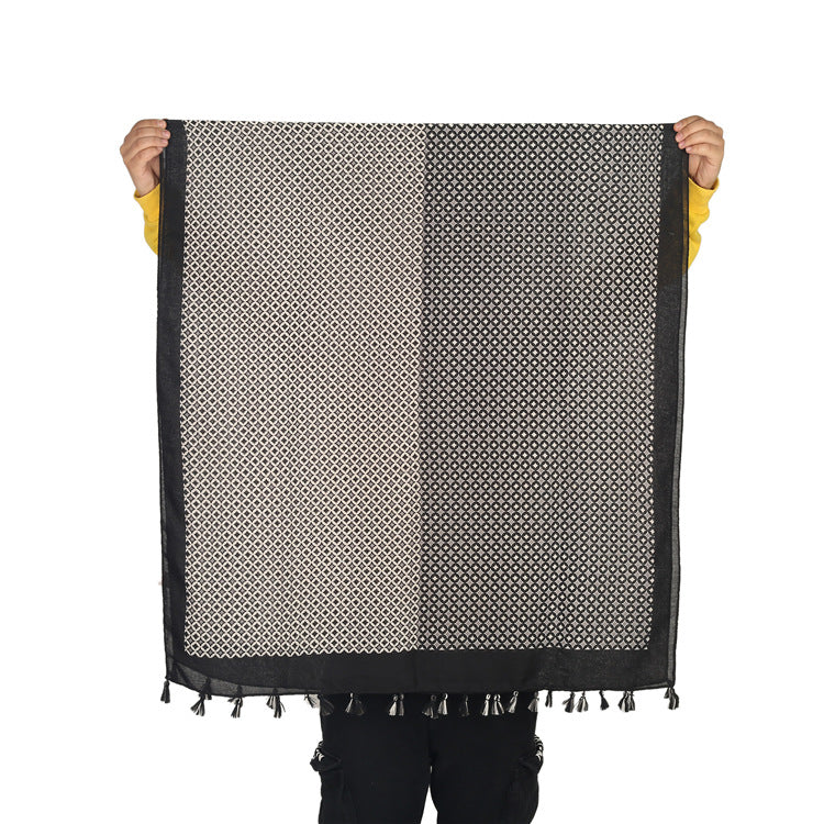 Simple Temperament Ladies Cotton And Linen Scarf