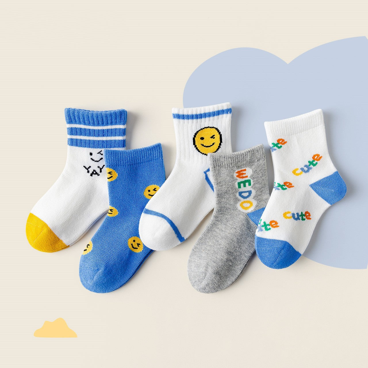 Of Cute Cartoon Children's Socks 5 Pairs