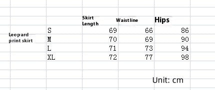 European And American Slim Fit Leopard Print Skirt