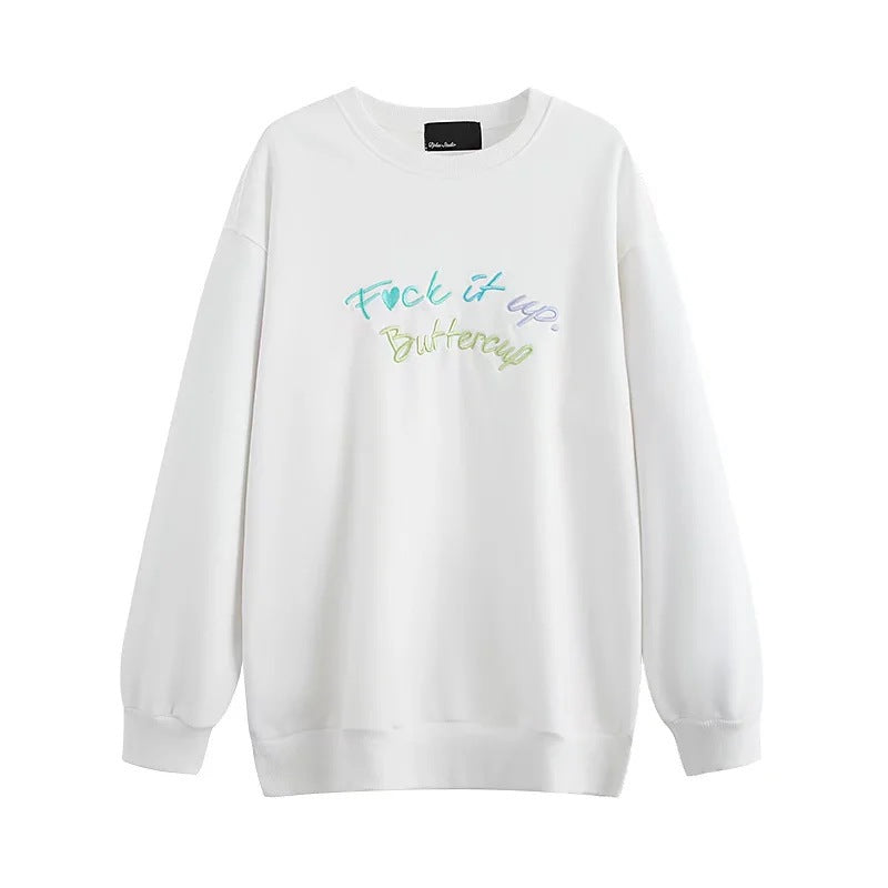 Women's Autumn Urban Casual Pullover Crewneck Sweatshirt