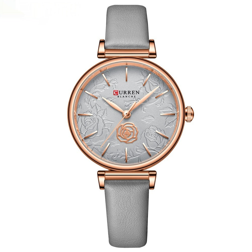 Fashionable And Simple Womens Waterproof Quartz Watch