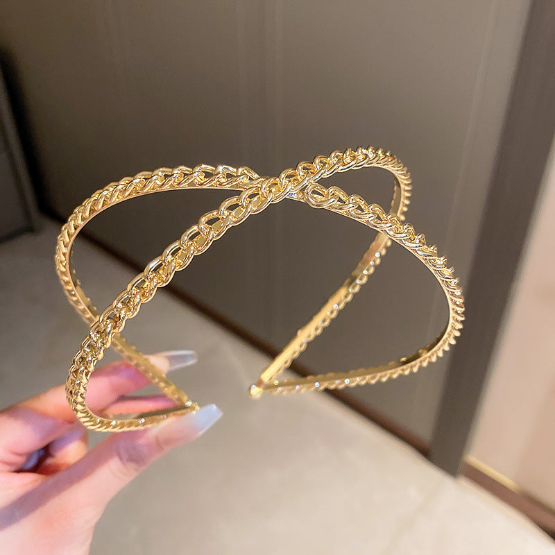 Circle Square Diamond-laid Headband Fashion Personality