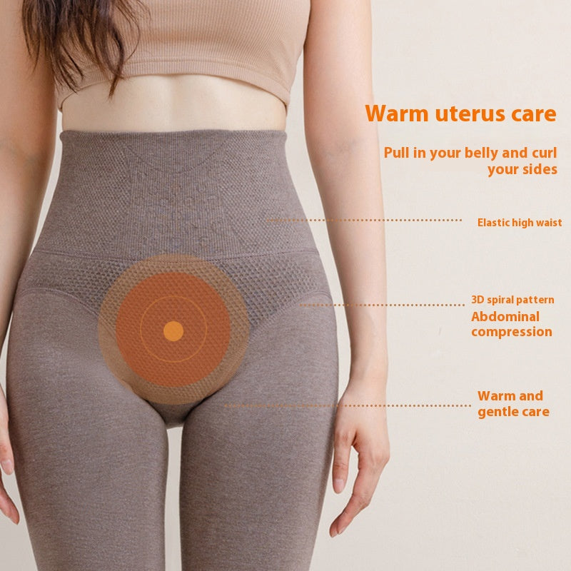 Vinter Højtaljede Leggings Med Strømpebukse-Mode Slanke Strømpebukser Varme Tynde Ben Bukser Dametøj