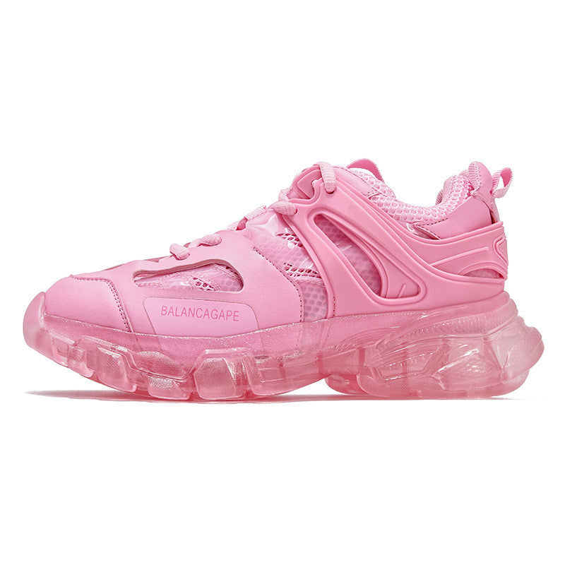 Paris Three Generations Crystal Transparent Bottom Old Shoes Women Autumn