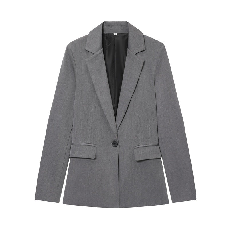 Slim-fit Long-sleeve Suit Jacket Flared Pants For Women