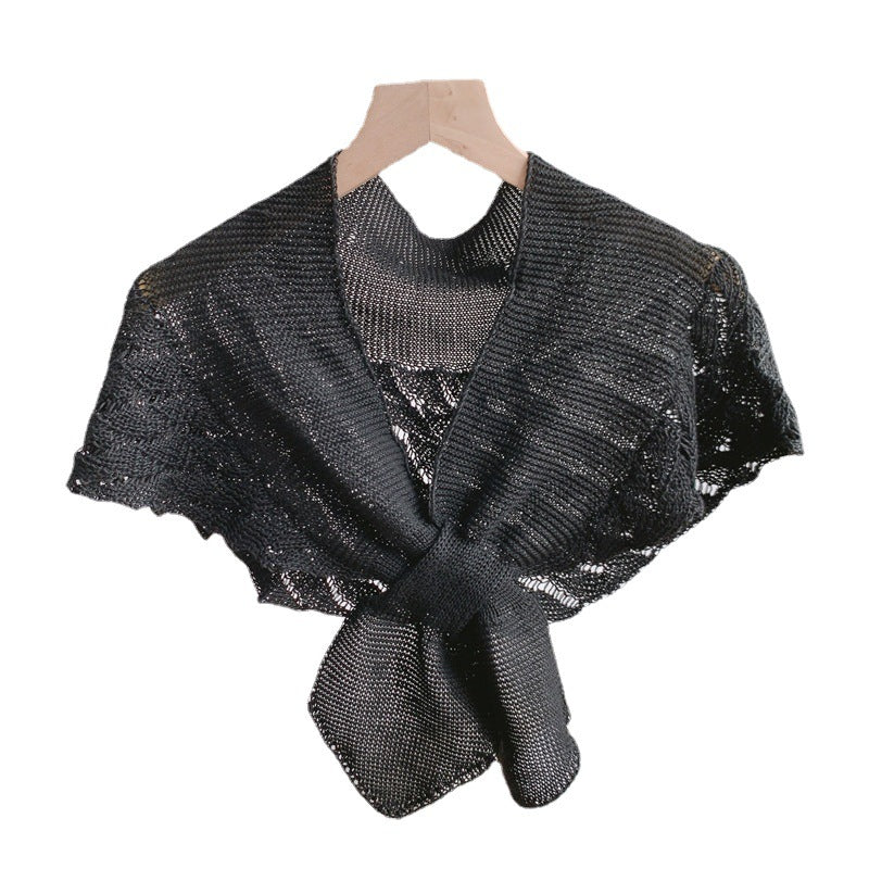 Fishtail Shawl Socialite Style Cervical Support Knitted Air-conditioned Room Detachable Collar