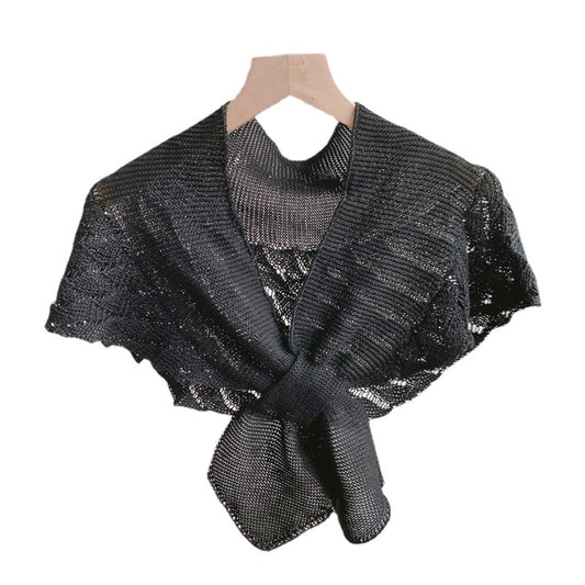 Fishtail Shawl Socialite Style Cervical Support Knitted Air-conditioned Room Detachable Collar