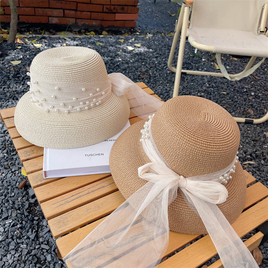 Women's Fashion Simple Bow Mesh Hat