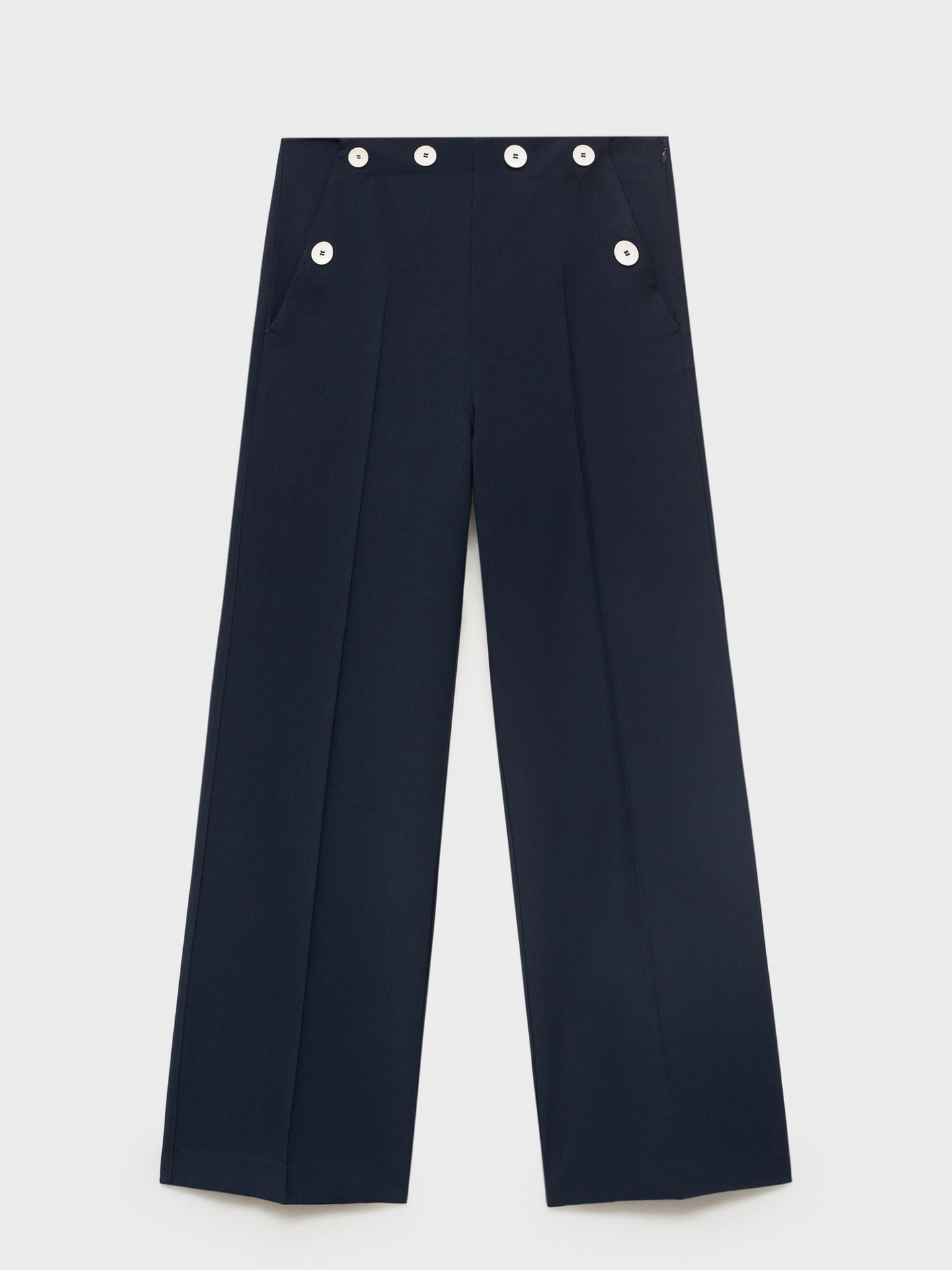 Versatile Button-fly Straight-leg Trousers