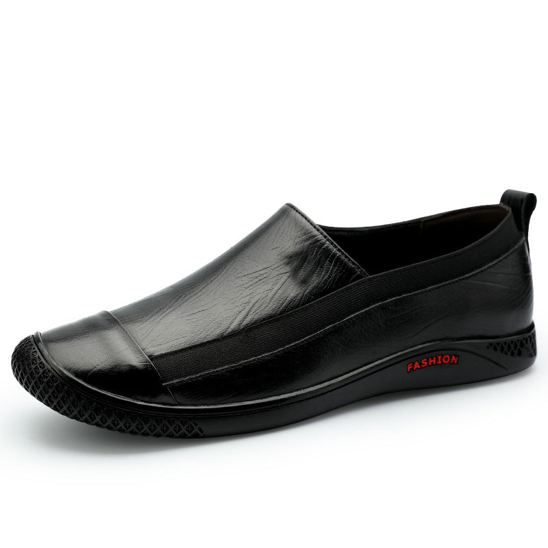 Spring And Autumn New First Layer Leather Case Foot Lazy One Pedal Leather Shoes Driver's Soft Shoes