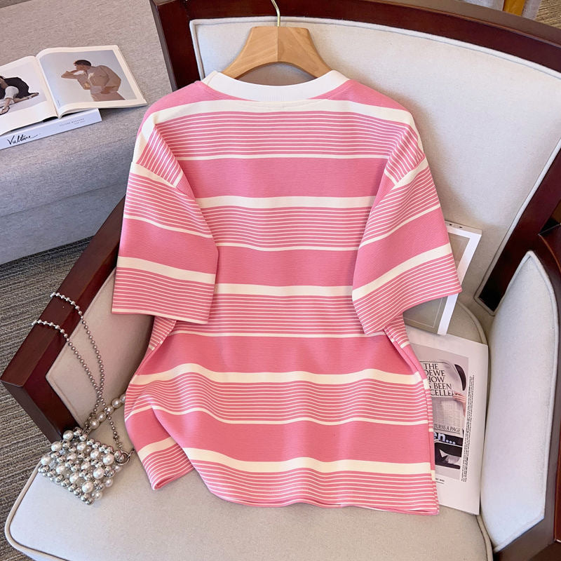 Women's Summer Casual Sports Two-Piece Set Short-Sleeve Top Shorts