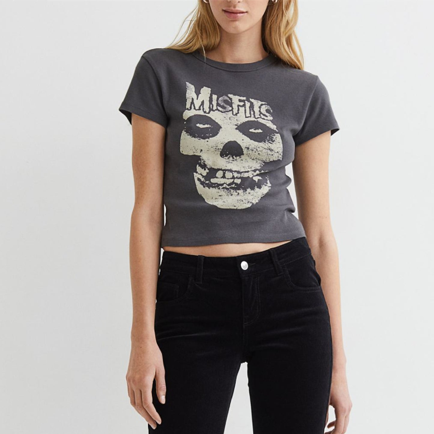 Spice Girls INS Style Retro Gotisk Rundhals Print Top