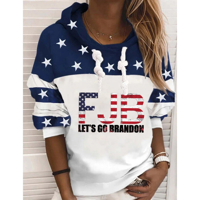 Digital Printed Hoodie Female Slim Fit