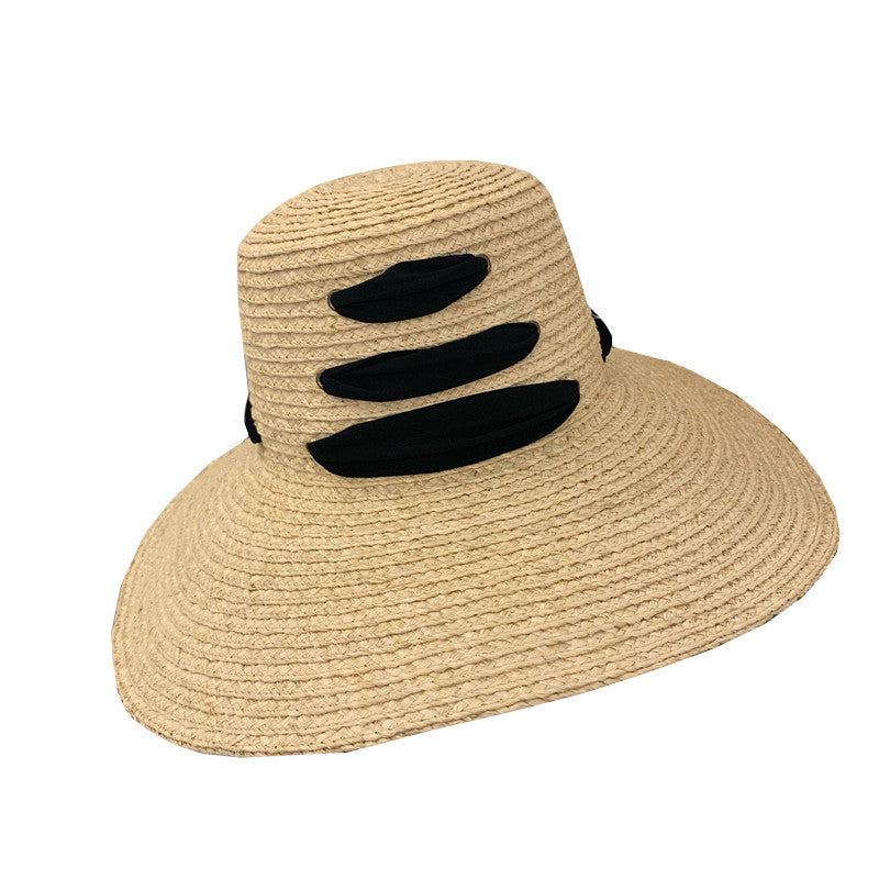 French Style Raffia Sun Protection Beach Hat