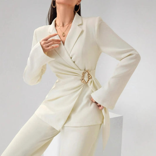Female Temperament Suit Fashion Lace-up