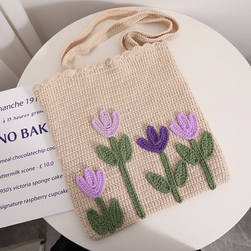 Tulipan Håndvævet Håndholdt Materialepose