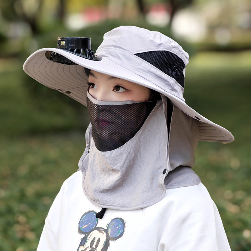 Hat With Fan Men's Fishing Outdoor Sunshade