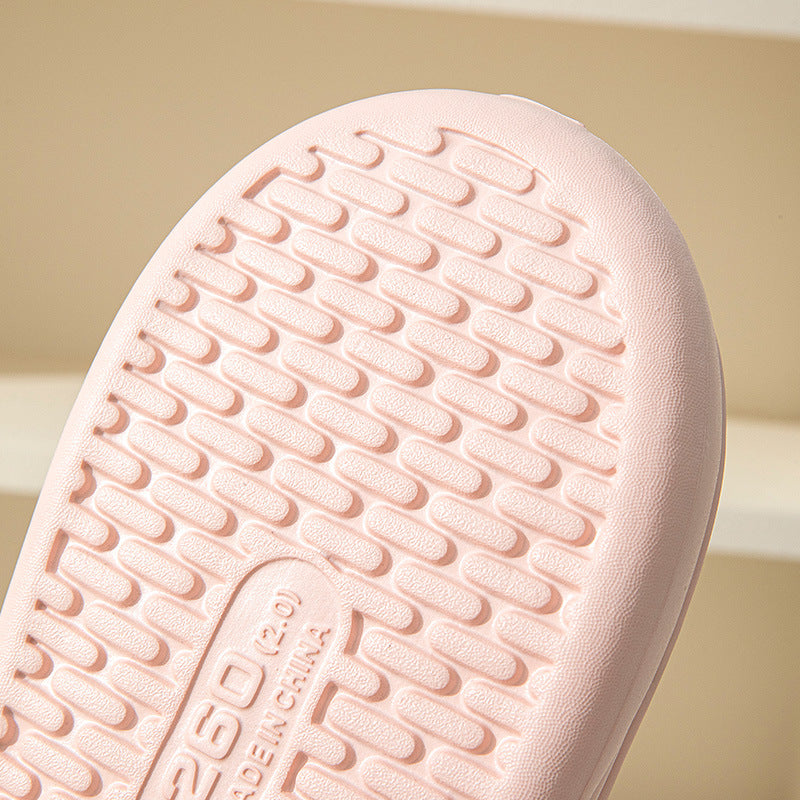 Women's Poop Leather Cotton Slippers