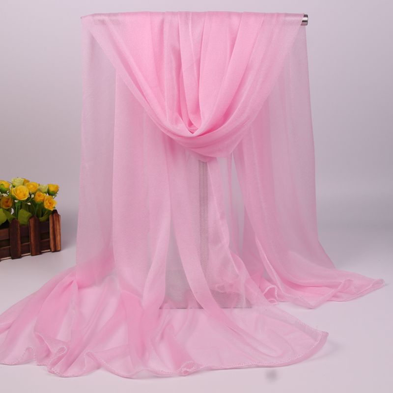 Scarf Women All-match Long Chiffon Shawl Sunscreen Sunshade Seaside Solid Color