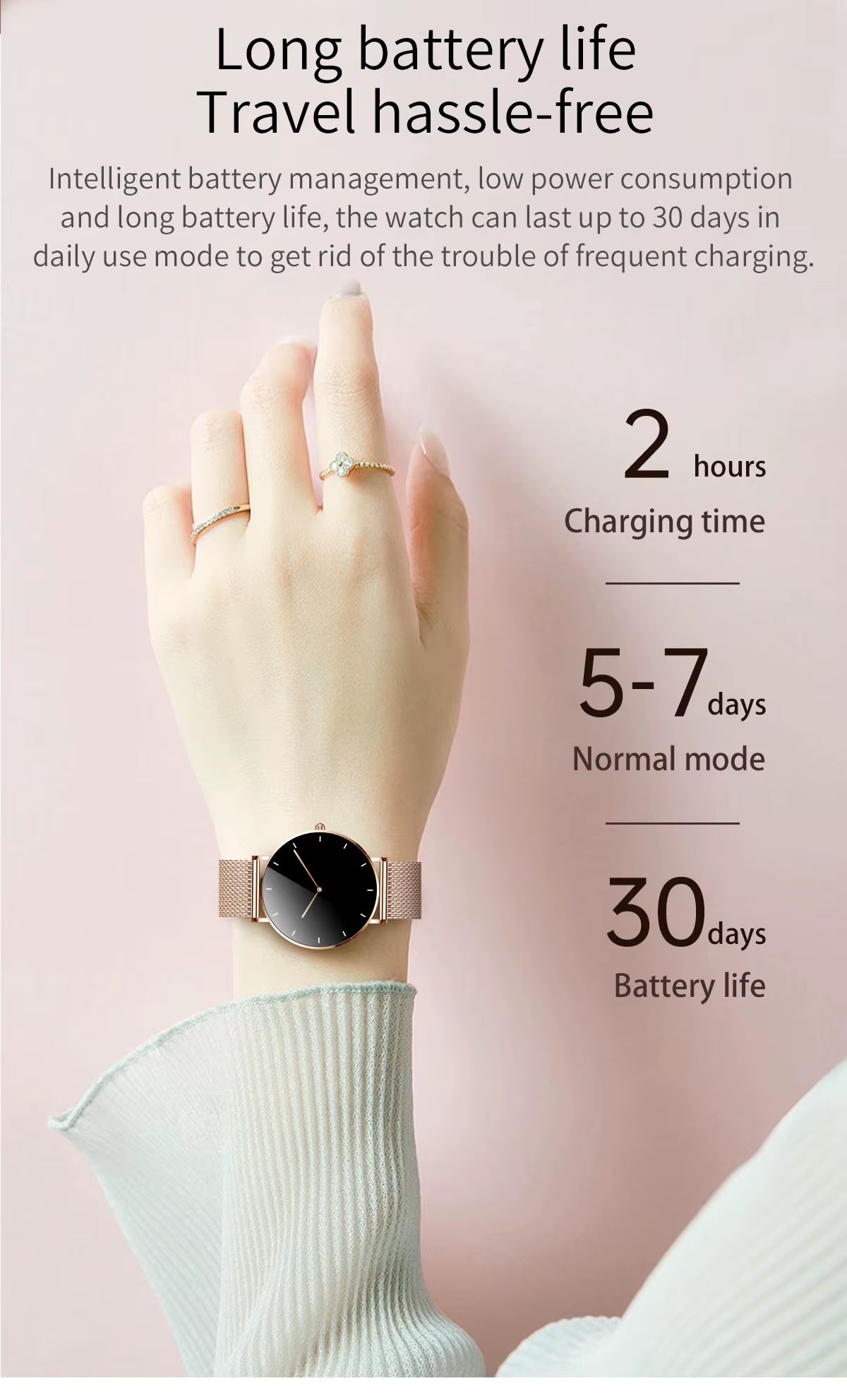 Newest T8 Lady Ultra Thin AMOLED Screen Smart Watch Blood Oxygen Sport Smart Band Reloj Inteligente Women Smart Watch