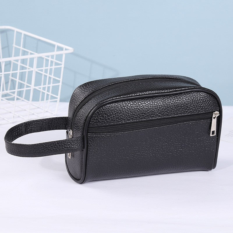 Business clutch bag-Litchi pattern-Large-26 * 7.5cm-Black-1 piece