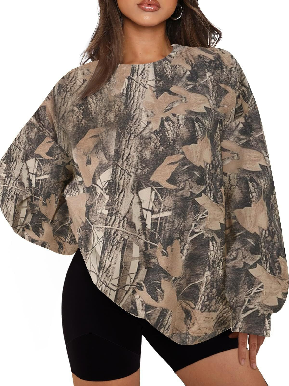 3D Digital Printing Women's Trendy Round Neck Sweater