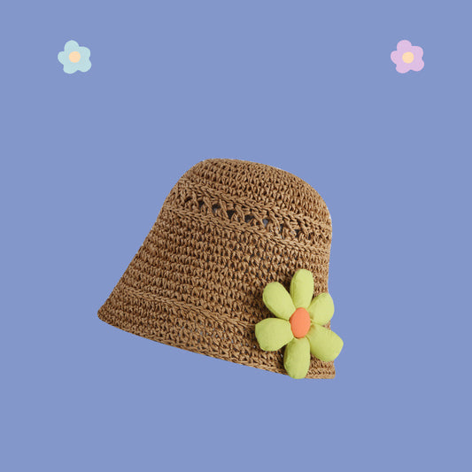Sun Hat Women's Handmade Grass Sunscreen Net