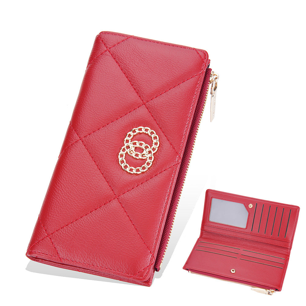 Ny Tegnebog Dame Lang Lynlås Møntpung Flere Kortpladser Tegnebog Dame Koreansk Clutch