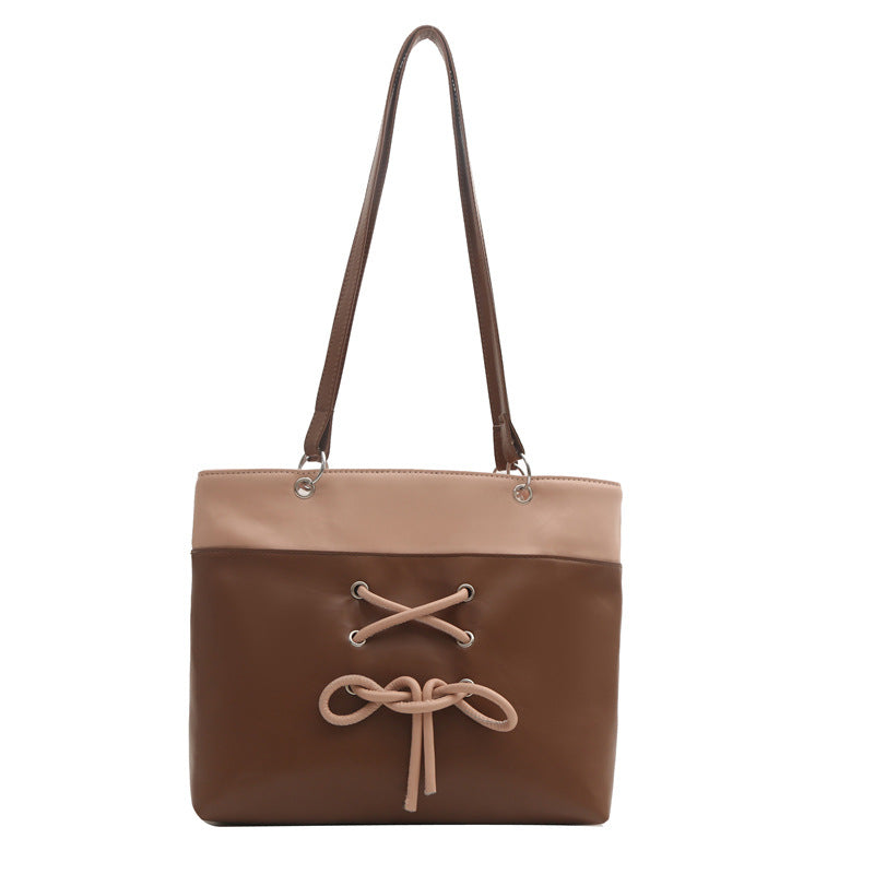 Ins One-shoulder Underarm Tote Bag For Work Texture Large Capacity