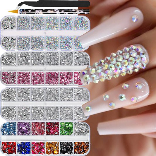 Nail Drill Accessories AB Mixed Color 12 Grid Strip Box Illusion