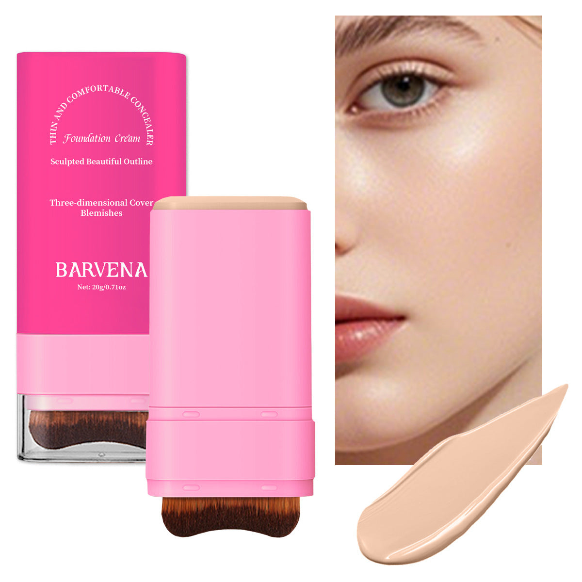 20g Eraser Foundation Stick With Brush For Brightening Skin Tone