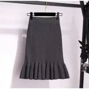 Ruffled High Waisted Flattering Mermaid Skirt