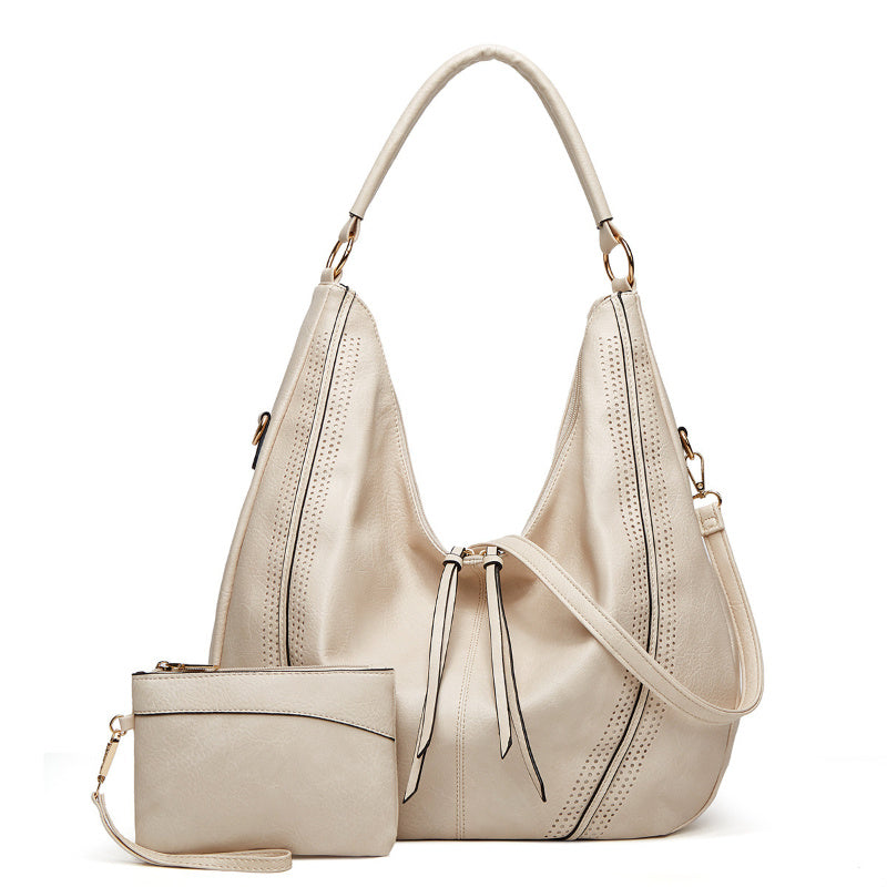 New Trend Retro Large Capacity Tote Shoulder Bag Tassel Hollow One-shoulder Casual Bag Women's Big Bag Casual Bag