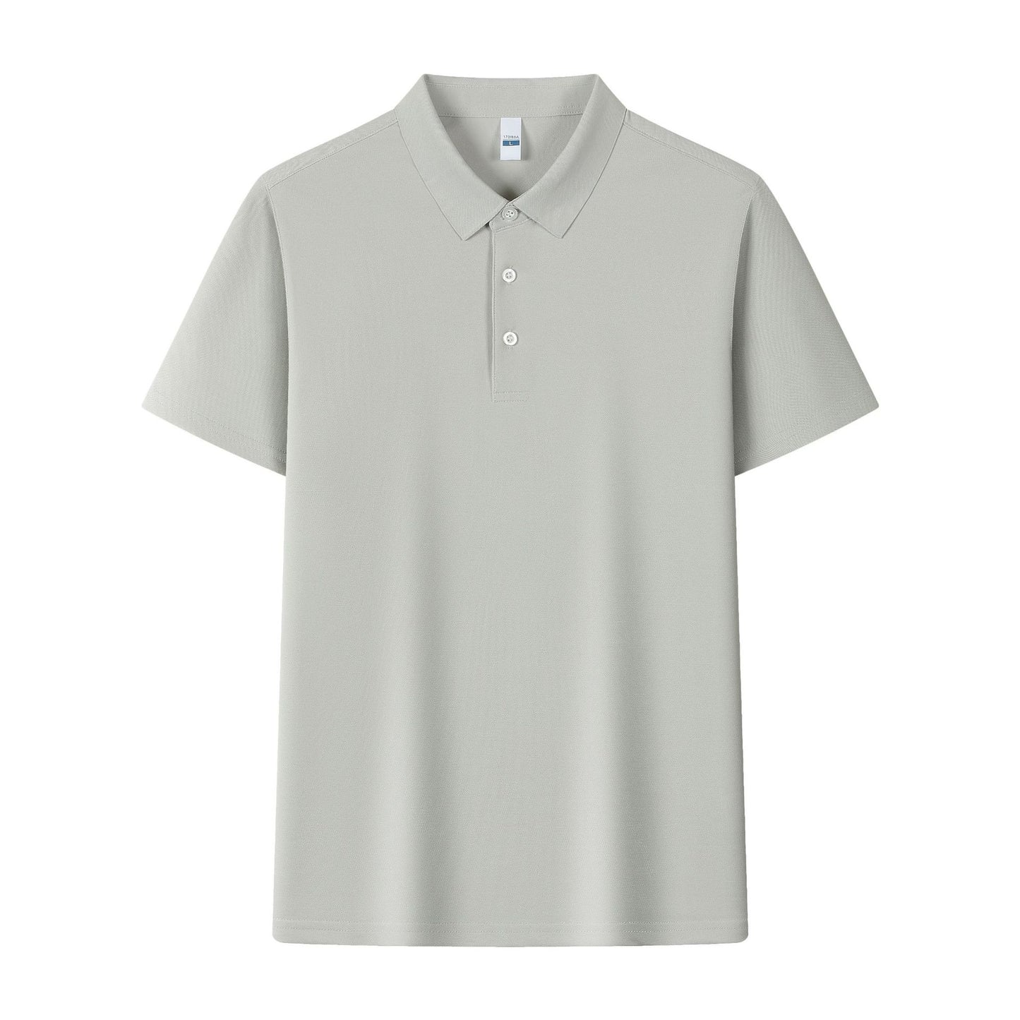 Ice Silk Seamless Polo Shirt Men's Cool Light Luxury Short Sleeve