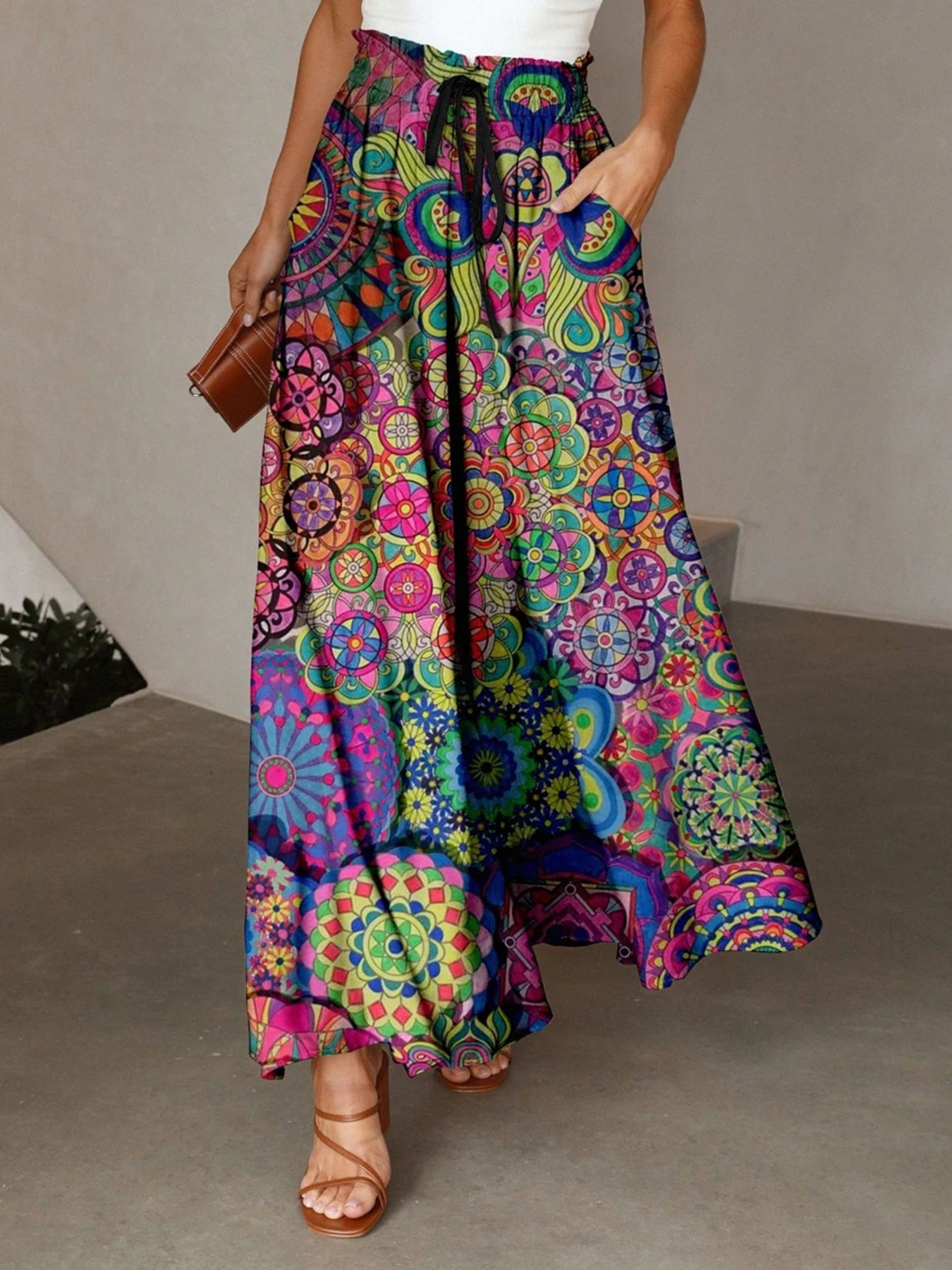 Bohemian Style Printed Women's Fashion Skirt