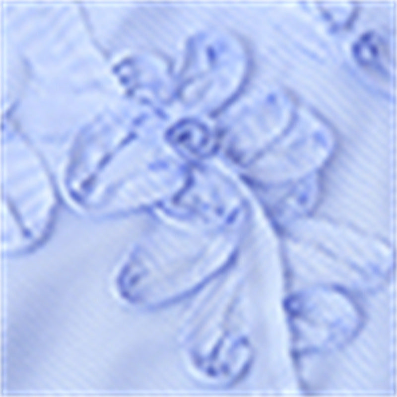 Textured Striped Plate Floral Poplin Long Sleeve Shirt